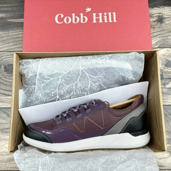 NIB Cobb Hill Rockport Skylar Waterproof Mesh Lace Up Comfort Sneaker 9M Purple - Picture 10 of 12